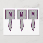 3 Caketenklakken Moderne grijze Damaslaag afdrukke Briefkaart (Voorkant)