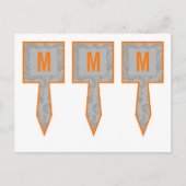 3 Caketenklakken Moderne grijze Damaslaag afdrukke Briefkaart (Voorkant)