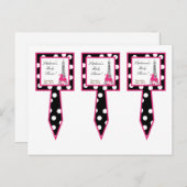 3 Cakettoren roze poodle Paris Eiffeltoren Uitnodiging Briefkaart (Voorkant / Achterkant)