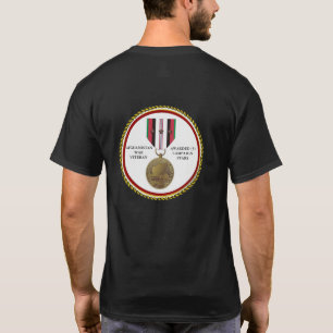3 CAMPAGNE STARS AFGHANISTAN WAR VETERAN T-SHIRT