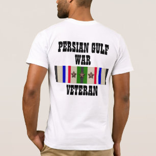 3 CAMPAGNE STARS / GULF WAR VETERAN T-SHIRT