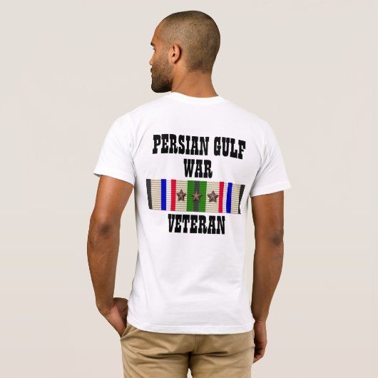 3 CAMPAGNE STARS / GULF WAR VETERAN T-SHIRT (Achterkant volledig)