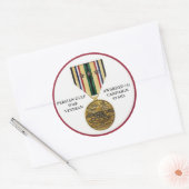 3 CAMPAGNE STARS PERSIAN GULF WAR VETERAN RONDE STICKER (Envelop)