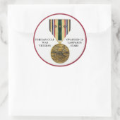 3 CAMPAGNE STARS PERSIAN GULF WAR VETERAN RONDE STICKER (Tas)