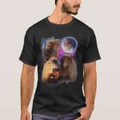 3 Capybara Moon Capybara gevulde dier voor mannen, T-shirt (Voorkant)