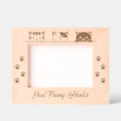 3 Cartoon Katten Poot Prints 7x5 Gegraveerde Lijstjes (Voorkant)