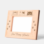 3 Cartoon Katten Poot Prints 7x5 Gegraveerde Lijstjes (Links)