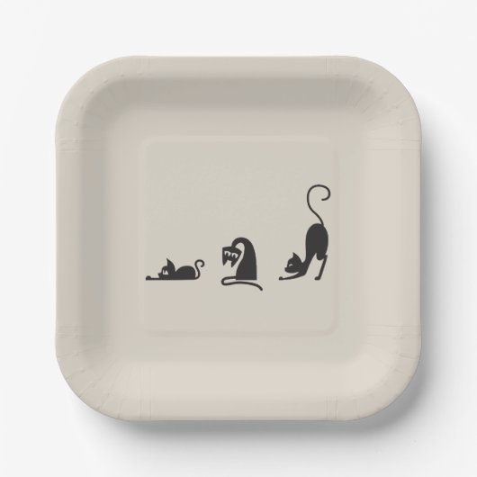 3 cats papieren bordje (Voorkant)