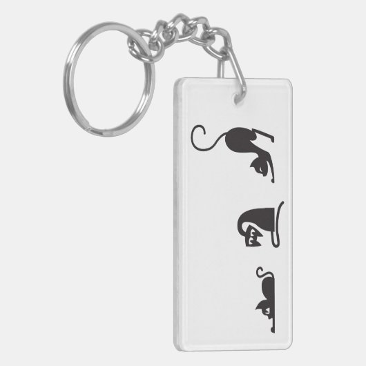 3 cats sleutelhanger (Voorkant Links)