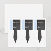 3 Chalkboard Blue Cup Cake Picks Briefkaart (Voorkant / Achterkant)