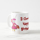 3 CHEERS HAPPY BIRTHDAY mok (Voorkant links)