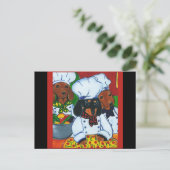 3 Chef Doxies Briefkaart (Staand voorkant)