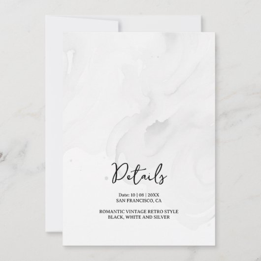 3 Chic Black Bridesmaid Dresses Watercolor Request (Achterkant)