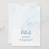 3 Chic Blue Bridesmaid Dresses Watercolor Proposal (Achterkant)