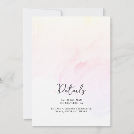 3 Chic Fuchsia Bridesmaid Dresses Watercolor Ask (Achterkant)