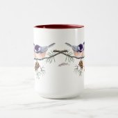 3 CHICKADEES EN CONES VAN SHARON SHARPE MOK (Midden)