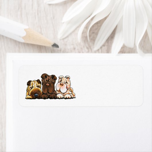 3 Chinese Shar Pei Etiket (Insitu)