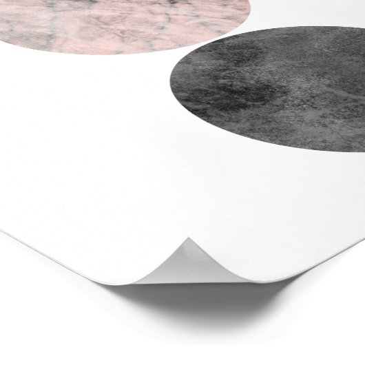 3 cirkels roze poster (Hoek)