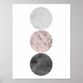 3 cirkels roze poster
