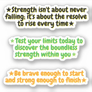 3 Citaten over Kracht Inspirerende Stickers