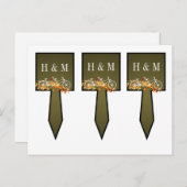 3 Cokeskieten Whimsical Brown Herfst Double Bike Briefkaart (Voorkant / Achterkant)