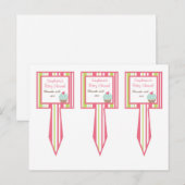 3 CokespantserTea Pink Pastel Flowers Briefkaart (Voorkant / Achterkant)