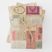 3 Collage Ephemera Sheets Inpakpapier Vel (In situ)