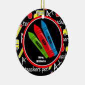 3 Colorful Crayons Teacher Christmas Ornament (Rechts)