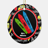 3 Colorful Crayons Teacher Christmas Ornament (Links)