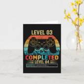 3 Compleet Niveau 4 Laden 3e Verjaardag Videospel Kaart (Gele Bloem)