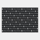 3 Coördinatie zwarte witte kerstbomen Stripes Inpakpapier Vel (Voorkant 3)