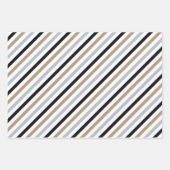 3 Coördinatie zwarte witte kerstbomen Stripes Inpakpapier Vel (Voorkant 2)