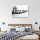 3 Cowboys Roping Horses PhotographySouth Dakota Canvas Afdruk (Insitu (Slaapkamer))