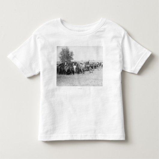 3 Cowboys Roping Horses PhotographySouth Dakota Kinder Shirts (Voorkant)