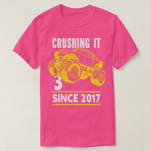 3 Crushing It Since 2017 For A Birthday Child T-shirt (Design voorkant)