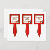 3 Cup Cake Picks All Star Red Uitnodiging Briefkaart (Voorkant / Achterkant)