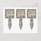 3 Cup Cake Picks ARMY ACU Camoflauge Digitale Camo Uitnodiging Briefkaart (Voorkant)