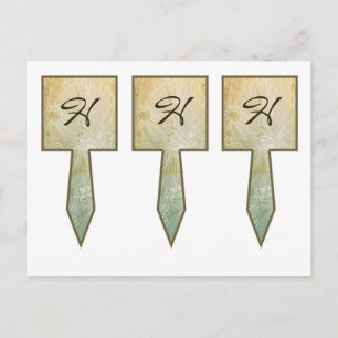 3 Cup Cake Picks  Bloemen Antiek Victoriaans Briefkaart