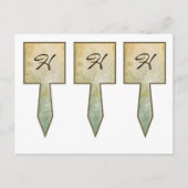 3 Cup Cake Picks Bloemen Antiek Victoriaans Briefkaart (Voorkant)