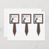 3 Cup Cake Picks Blue Mod Mom Polka Dots Uitnodiging Briefkaart (Voorkant / Achterkant)