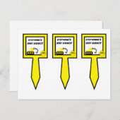 3 Cup Cake Picks Bouw Uitnodiging Briefkaart (Voorkant / Achterkant)