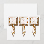 3 Cup Cake Picks Damask Herfst Briefkaart (Voorkant / Achterkant)