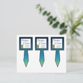 3 Cup Cake Picks Fireflies en Mason Jars Sunset Briefkaart (Staand voorkant)