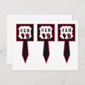 3 Cup Cake Picks grillige formele Petten Elegant Briefkaart (Voorkant / Achterkant)