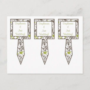 3 Cup Cake Picks Groene Bloemen met Tak Briefkaart