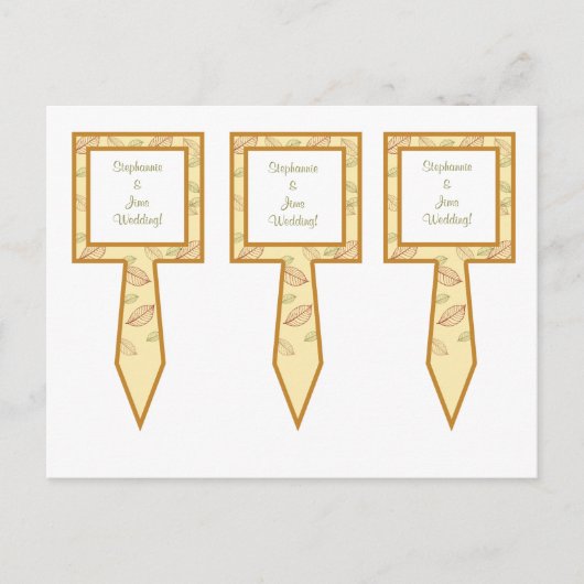 3 Cup Cake Picks Herfst bladeren Briefkaart (Voorkant)