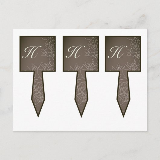 3 Cup Cake Picks Herfst Bloemen Herfst Grijs Gunme Briefkaart (Voorkant)