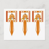 3 Cup Cake Picks Herfst Herfst Pompoen Baby Briefkaart (Voorkant)