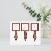 3 Cup Cake Picks Herfst Tree Briefkaart (Staand voorkant)