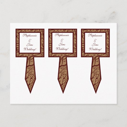 3 Cup Cake Picks Herfst Tree Briefkaart (Voorkant)